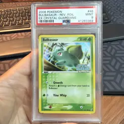 2006 POKEMON EX CRYSTAL GUARDIANS #46 BULBASAUR-REVERSE FOIL PSA 9 - Image 3