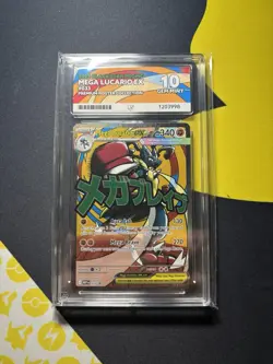 ACE 10 Pokemon Mega Lucario EX MEP 033 Black Star Promo - Image 1