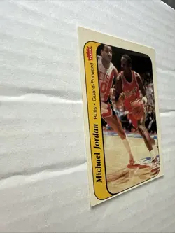 1986-87 Fleer Stickers Michael Jordan #8 (RC)—EX Rookie Sticker 86/87 Bulls - Image 5