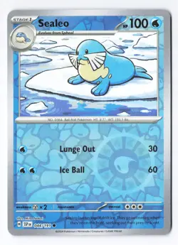 Sealeo 044/191 - SV08: Surging Sparks Pokemon Reverse Holo NM - Image 1