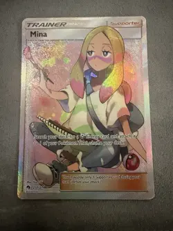 Mina Pokemon TCG Trainer Card Rare Foil Holographic 211/214 - Image 1