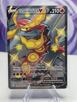 Pokemon Centiskorch V Shiny Holo Rare SV108/SV122 Shining Fates Vault Card NM - Image 1