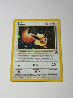 Eevee 11 Black Star Promo Holo Swirl Vintage Pokemon Card TCG 2000 WOTC HP - Image 1