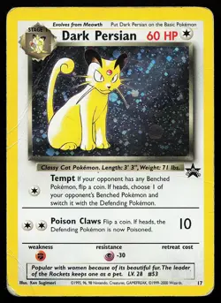 Dark Persian 17 Holo WOTC Black Star Promo Pokemon Card - Image 1