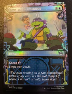 Donatello's Technique (Showcase) 0228 Foil Uncommon Ninja Turtles MTG - Image 1
