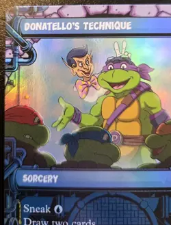 Donatello's Technique (Showcase) 0228 Foil Uncommon Ninja Turtles MTG - Image 2