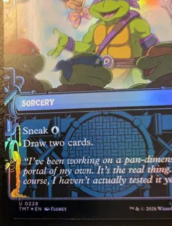 Donatello's Technique (Showcase) 0228 Foil Uncommon Ninja Turtles MTG - Image 4