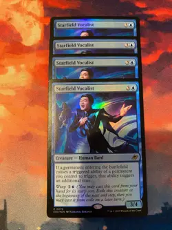 MTG Edge of Eternities Starfiled Vocalist Foil x 4 - Image 1