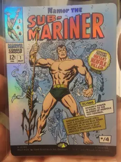Namor The Sub-Mariner MTG Marvel Borderless Foil Rare NM - Image 1