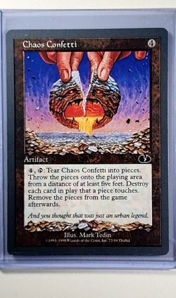 1998 MTG Magic the Gathering Unglued UGL #72 Chaos Confetti Vintage WOTC - Image 1
