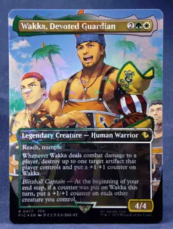 Wakka, Devoted Guardian (Borderless Chocobo Track FOIL) MTG Final Fantasy - NM - Image 3