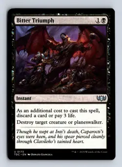Bitter Triumph 173 UC Commander: Tarkir: Dragonstorm Magic: The Gathering NM/M - Image 1