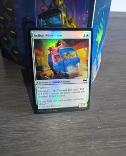 Wizards of the Coast MTG TMNT Action News Crew Common EN White Foil - Image 1