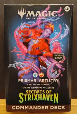 Magic The Gathering Secrets Of Strixhaven Prismari Artistry Commander Deck *NEW* - Image 1