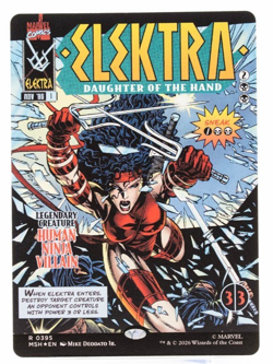 Elektra, Daughter of the Hand 0395 Rare MTG Borderless Foil NM - Image 1