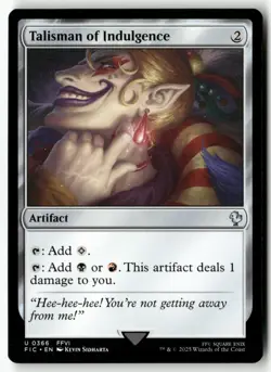 Talisman of Indulgence 366 Commander: FINAL FANTASY Uncommon NM - Image 1