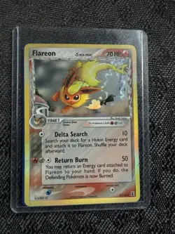 Pokemon Flareon Delta Species 5/113 Holo Rare 2005 EX Creased LP Condition - Image 1