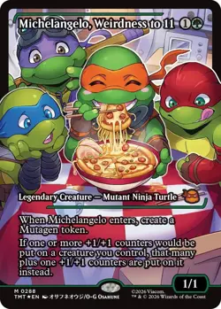 Foil - Michelangelo, Weirdness to 11 (Showcase) - 288 / NM / English MTG - Image 1