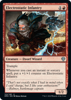 x4 Electrostatic Infantry U MTG Dominaria United M/NM, English - Image 1