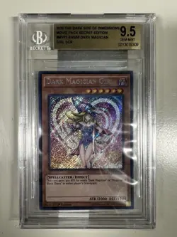 BGS 9.5 Dark Magician Girl MVP1-ENS56 Yugioh Card 2020 Secret Rare DSOD Movie - Image 1