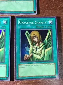 Yugioh Lot of (3) Graceful Charity SDP-040 Super Rare Unlimited LP/MP. Read - Image 5