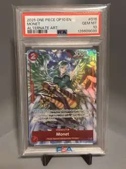 Monet 2025 One Piece OP10 Royal Blood Alternate Art #016 Graded PSA 10 OP10-016 - Image 1