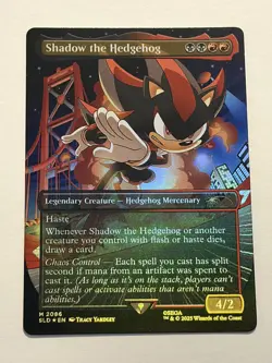Shadow the Hedgehog (Rainbow Foil) Secret Lair Drop Foil MTG SLD Sonic - Image 1