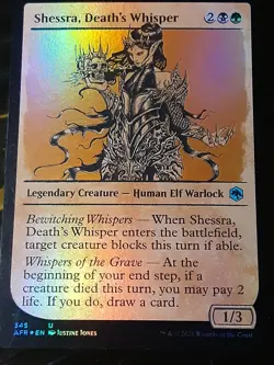 Shessra Death's Whisper Showcase FOIL , Adventures F R , NM ,MTG,FREE SHIPPING - Image 1