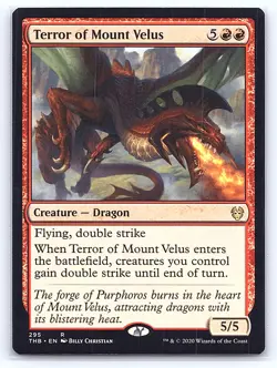 Terror of Mount Velus 295 Rare Theros Beyond Death Magic: The Gathering LP - Image 1