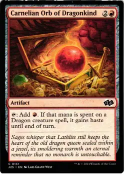 Carnelian Orb of Dragonkind 131 Foundations Jumpstart Magic: The Gathering NM - Image 1