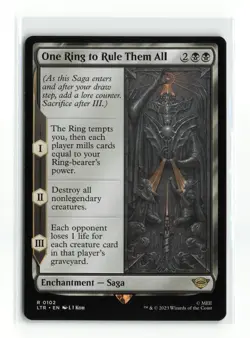 ONE RING TO RULE THEM ALL 0102 NON FOIL LORD OF THE RINGS MTG NM - Image 1