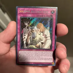 Yu-Gi-Oh! Blazing Dominion Solemn Accusation BLZD-EN079 1st Ed (Secret Rare) - Image 1