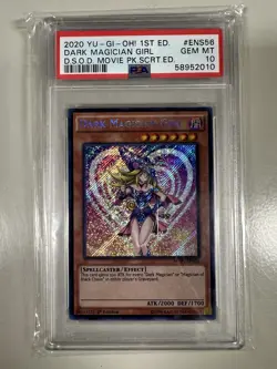 PSA 10 Dark Magician Girl MVP1-ENS56 Yugioh Card 2020 Secret Rare DSOD Movie - Image 1