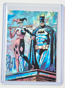 Batman & Harley Quinn Limited Artist Signed "DC Comics" Refractor Card 1/1 - Image 1