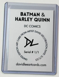Batman & Harley Quinn Limited Artist Signed "DC Comics" Refractor Card 1/1 - Image 2
