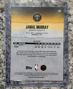 2025-26 Topps Signature Class - Jamal Murray Autographed Card On Card Auto #65 - Image 2