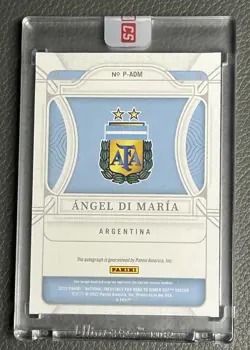 2022 National Treasures FIFA Angel Di Maria ON CARD AUTO 46/99 Argentina - Image 2