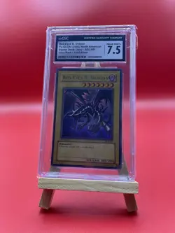 Yu-Gi-Oh TCG 2003 Red-Eyes Black Dragon SDJ-001 Ultra Rare 1st Ed Graded 7.5 - Image 2