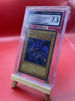 Yu-Gi-Oh TCG 2003 Red-Eyes Black Dragon SDJ-001 Ultra Rare 1st Ed Graded 7.5 - Image 4
