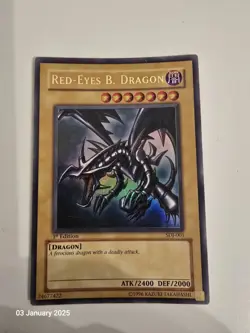 Red Eyes Black Dragon SDJ-001 1st Edition LP Yu-Gi-Oh Ultra Rare - Image 1