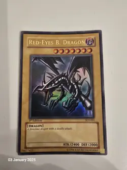 Red Eyes Black Dragon SDJ-001 1st Edition LP Yu-Gi-Oh Ultra Rare - Image 2