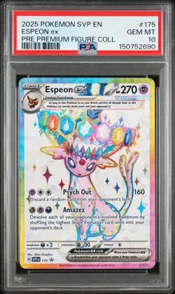 2025 POKEMON SVP EN-SV BLACK STAR PROMO #175 ESPEON EX PSA 10 - Image 1