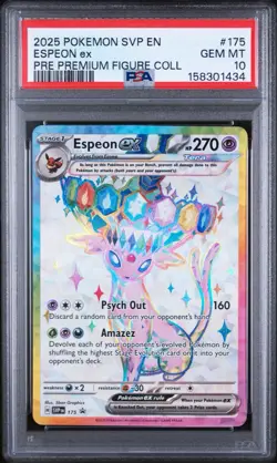 2025 POKEMON SVP EN-SV BLACK STAR PROMO #175 ESPEON EX PSA 10 - Image 1