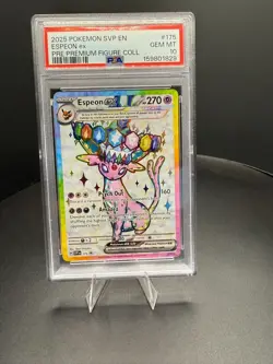 2025 POKEMON SVP EN-SV BLACK STAR PROMO #175 ESPEON EX PSA 10 - Image 1