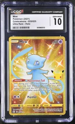 Pokemon Celebrations Gold Mew 025/025 CGC GEM MINT 10 - Image 1