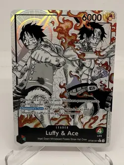 Luffy & Ace Parallel - ST30-001 Starter Deck Promo L One Piece - NM/MINT - Image 1