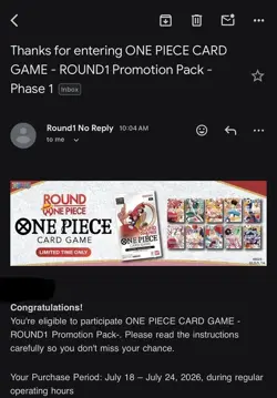 Round1 x One Piece Collab Promo Packs✅PRESALE ✅10 PROMO PACKS! SHIPS BY JULY 20 - Image 3