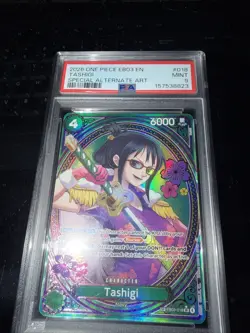 Bandai One Piece Heroines EB03-018 Tashigi SP Alt Art Foil EN PSA 9 - Image 1