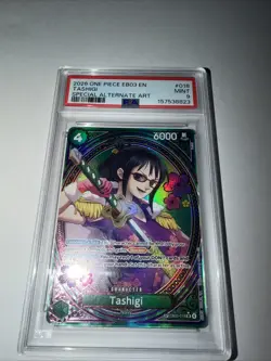Bandai One Piece Heroines EB03-018 Tashigi SP Alt Art Foil EN PSA 9 - Image 2