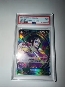 Bandai One Piece Heroines EB03-018 Tashigi SP Alt Art Foil EN PSA 9 - Image 3